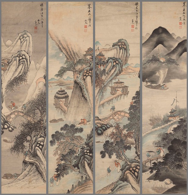 藏品:山水四屏的(1)張圖片