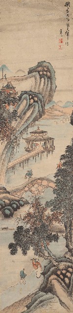 藏品:山水四屏的(4)張圖片