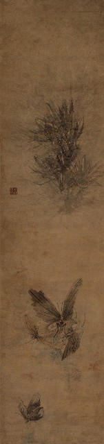 藏品:彩蝶圖四屏的(3)張圖片