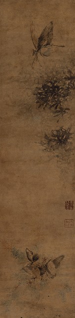 藏品:彩蝶圖四屏的(4)張圖片