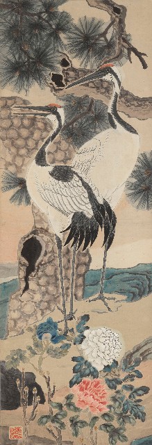 藏品:松鶴富貴圖的(3)張圖片