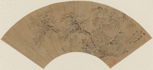 藏品:山溪載菊扇面的(1)張圖片