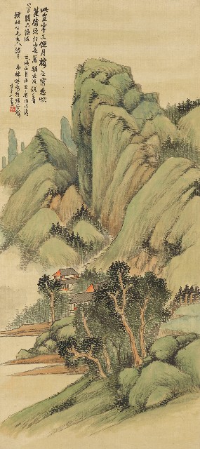 藏品:青綠山水的(1)張圖片