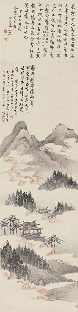 藏品:摹羅兩峰畫靈隐寺的(1)張圖片