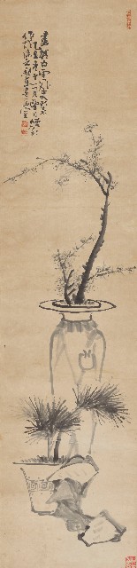 擬白雲外史松梅圖的焦點圖