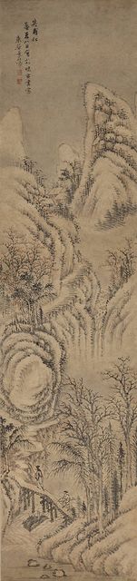 藏品:四季山水圖四屏的(5)張圖片