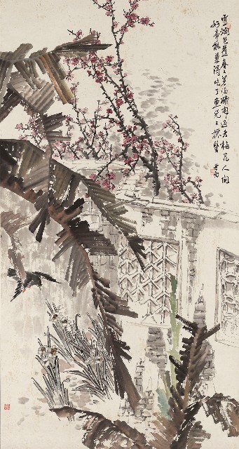 藏品:徐渭芭蕉梅花詩意圖的(1)張圖片