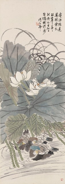 藏品:荷塘鴛鴦的(1)張圖片