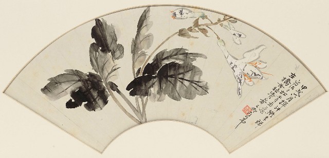 藏品:擬李觶玉蘭扇面的(1)張圖片