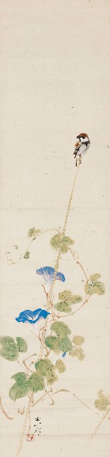 藏品:牽牛麻雀圖的(1)張圖片