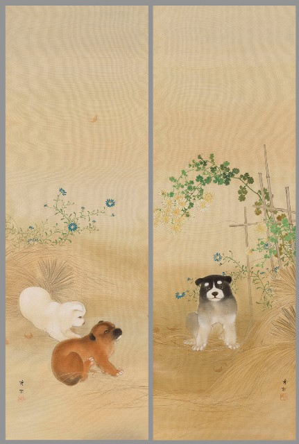 藏品:秋庭三犬圖的(1)張圖片