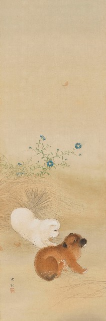 藏品:秋庭三犬圖的(3)張圖片