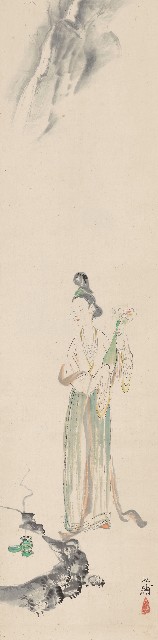 藏品:持花仕女的(1)張圖片