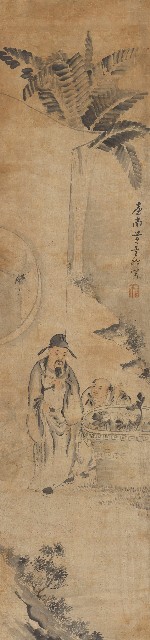 藏品:四季花卉人物四屏的(3)張圖片