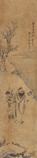 藏品:四季花卉人物四屏的(5)張圖片