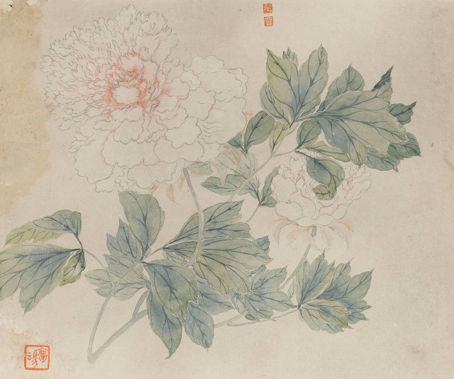 藏品:花卉冊八開的(2)張圖片