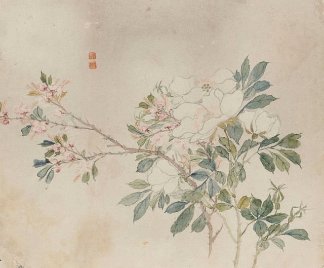 藏品:花卉冊八開的(8)張圖片