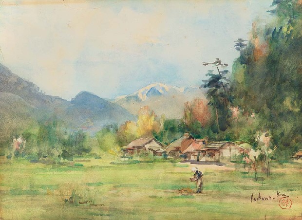 藏品:風景(木曾之山村)的(1)張圖片