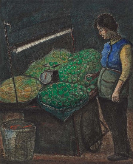 藏品:夜市- 13 藍衣女水果販的(1)張圖片