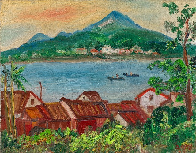 淡水風景的焦點圖