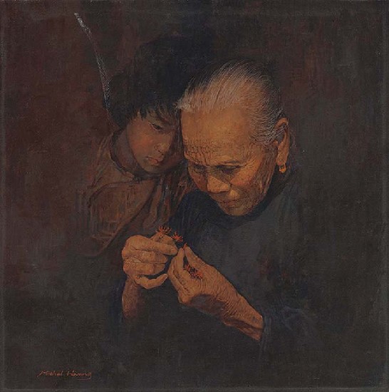 藏品:祖母玩花的(1)張圖片