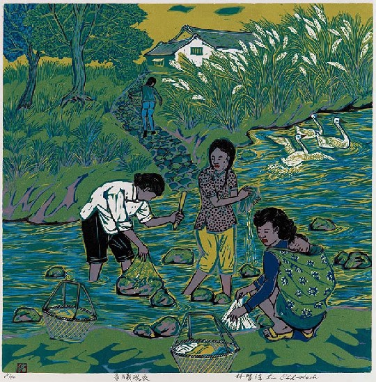 藏品:晨曦浣衣(洗衣婦)的(1)張圖片