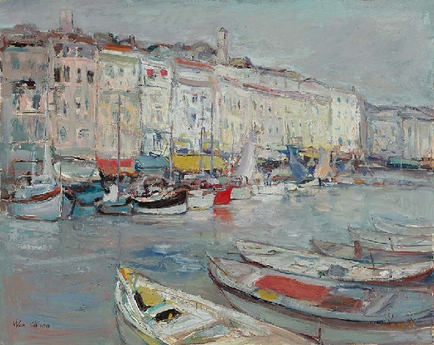 尼斯海港的焦點圖