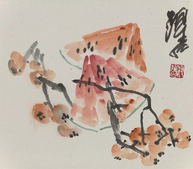 西瓜與枇杷的焦點圖