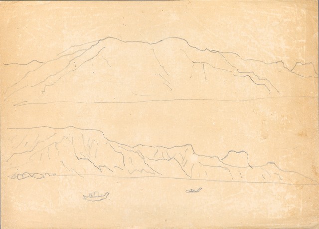 藏品:(1)山水；(2)山水的(3)張圖片