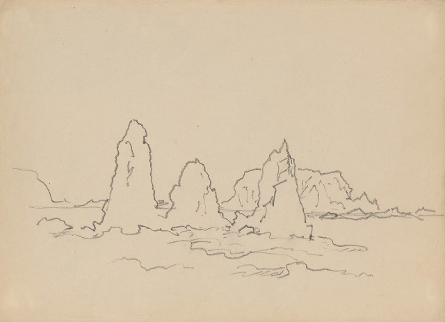 藏品:(1)蘭嶼村莊；(2)岸邊(綠島)的(2)張圖片