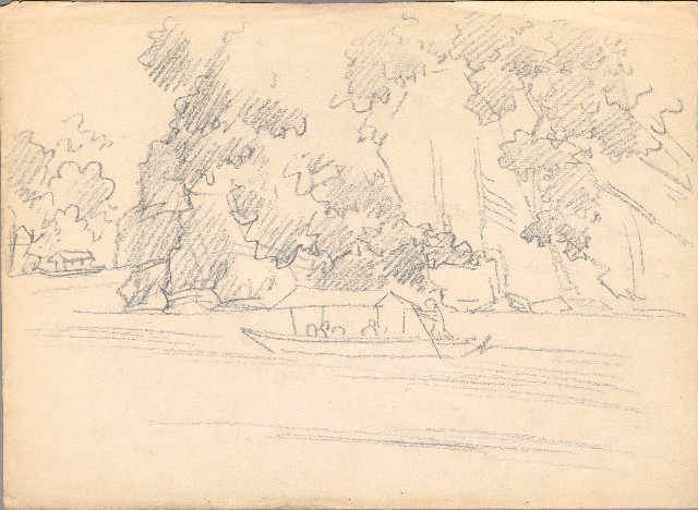 藏品:(1)岸邊（碧潭）；(2)望基隆嶼海岸的(2)張圖片