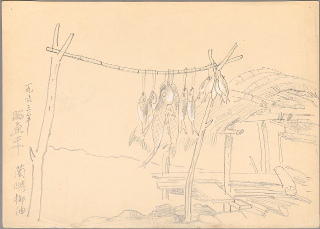 藏品:蘭嶼曬魚乾的(1)張圖片