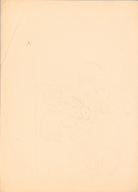 藏品:(1)虎（草稿 ）；(2)兔群的(3)張圖片