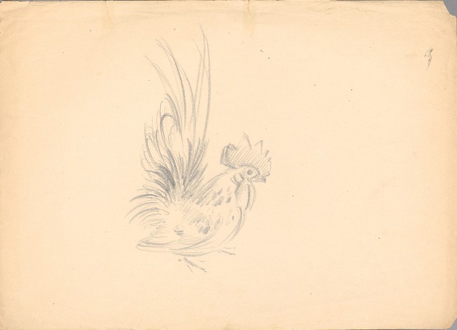 藏品:(1)小鹿；(2)日本短雞的(3)張圖片