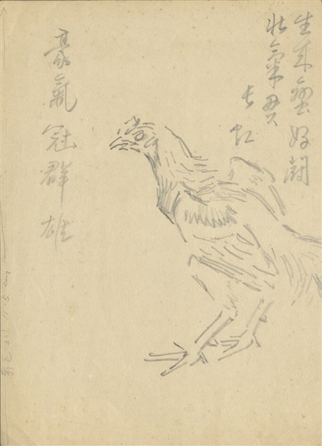藏品:(1)鬪雞（雄）；(2)鬪雞（一對）的(1)張圖片
