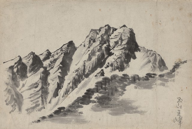 林玉山〈雲檜伴玉山〉｜來源：國立臺灣美術館典藏
