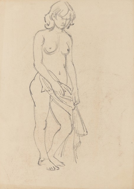 藏品:(1)站立模特兒；(2)站立模特兒的(2)張圖片