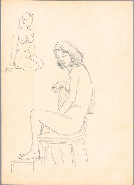 藏品:(1)坐椅模特兒；(2)坐椅模特兒的(3)張圖片