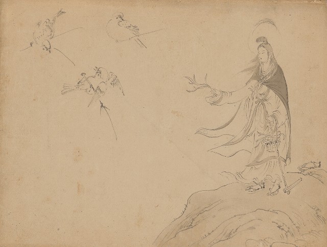 藏品:觀音及麻雀的(1)張圖片