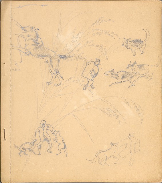 藏品:植物、動物、人物及關子嶺景觀等寫生集的(1)張圖片