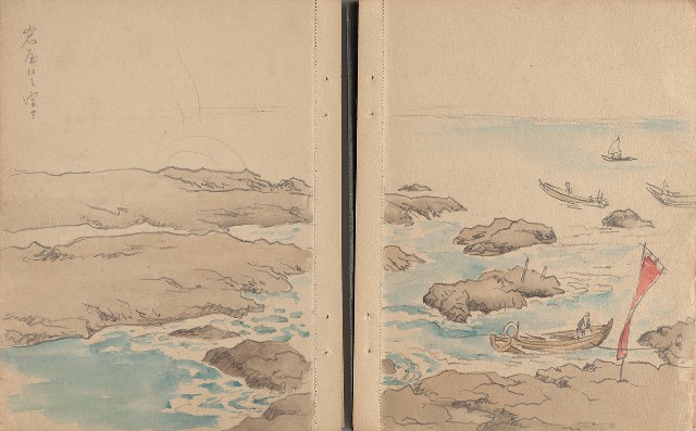 藏品:日治時期日本京都、江之島及動物、植物等寫生集的(8)張圖片