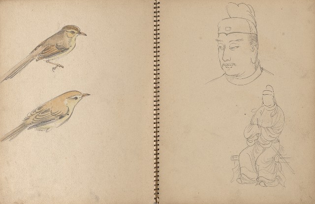 藏品:人物、動物、植物、文山指南宮等寫生集的(7)張圖片
