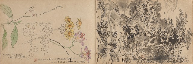 藏品:日治時期嘉義凍子腳及大埔等農村莊寫生集的(13)張圖片