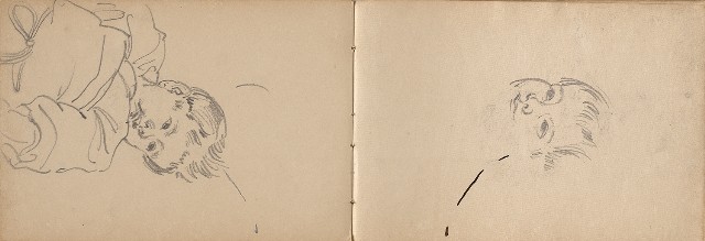 藏品:日治時期嘉義凍子腳及大埔等農村莊寫生集的(17)張圖片