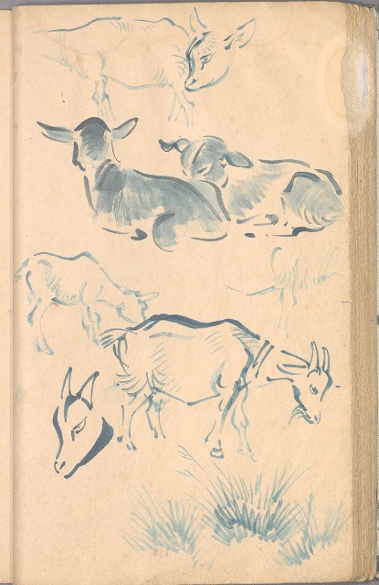 藏品:臨古畫,寫生等(1935赴日開始畫至光復1945結束 )063的(27)張圖片