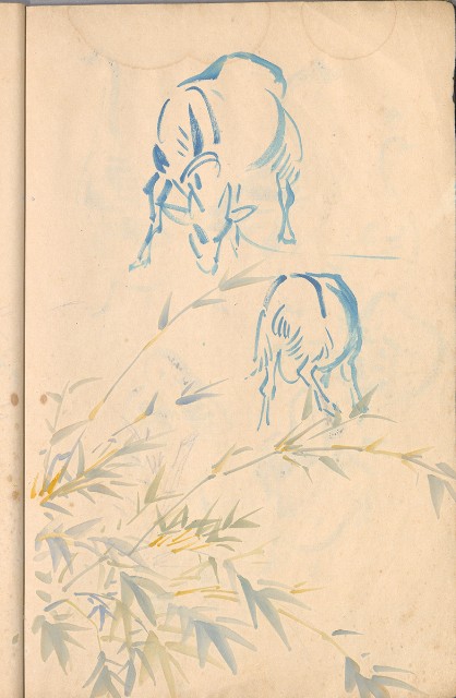 藏品:臨古畫,寫生等(1935赴日開始畫至光復1945結束 )063的(31)張圖片