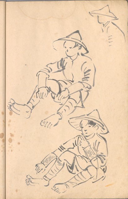 藏品:臨古畫,寫生等(1935赴日開始畫至光復1945結束 )063的(33)張圖片