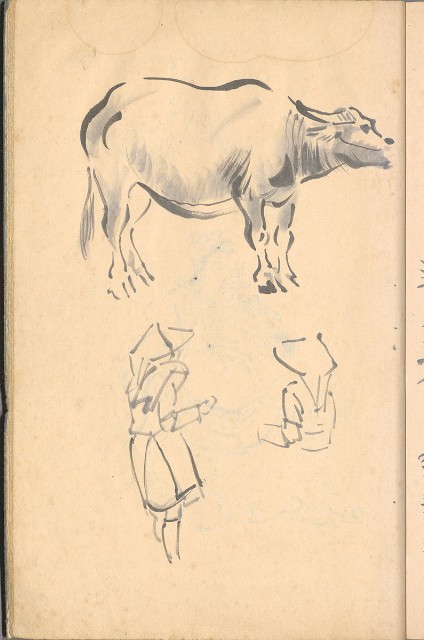 藏品:臨古畫,寫生等(1935赴日開始畫至光復1945結束 )063的(46)張圖片