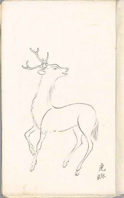 藏品:臨仿古人名家作品、 鹿、草書、仕女等畫譜DI003-1的(2)張圖片