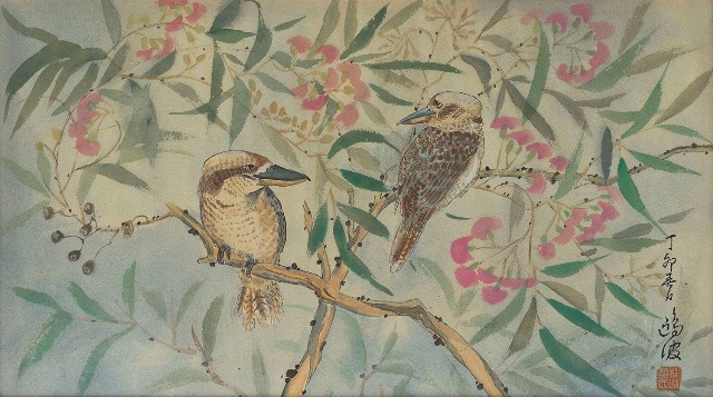 藏品:桃花雙喜的(1)張圖片